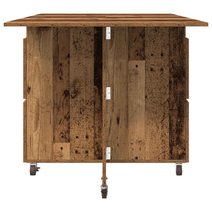 Eettafel 2 pcs 140 x 80 x 77 cm Bewerkt hout Oud hout