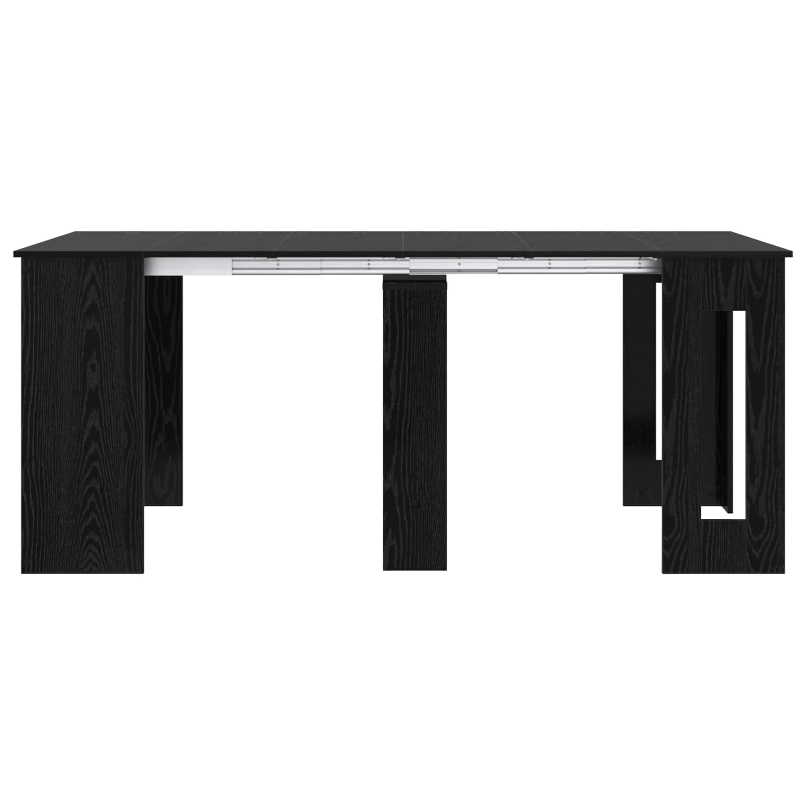 Eettafel 180 x 85 x 75 cm Bewerkt hout Zwart eiken Rechthoekig