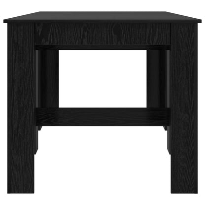 Eettafel 180 x 85 x 75 cm Bewerkt hout Zwart eiken Rechthoekig
