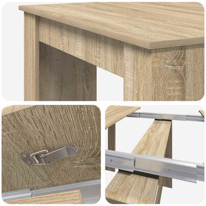 Eettafel 180 x 85 x 75 cm Bewerkt hout Sonoma Eiken Rechthoekig