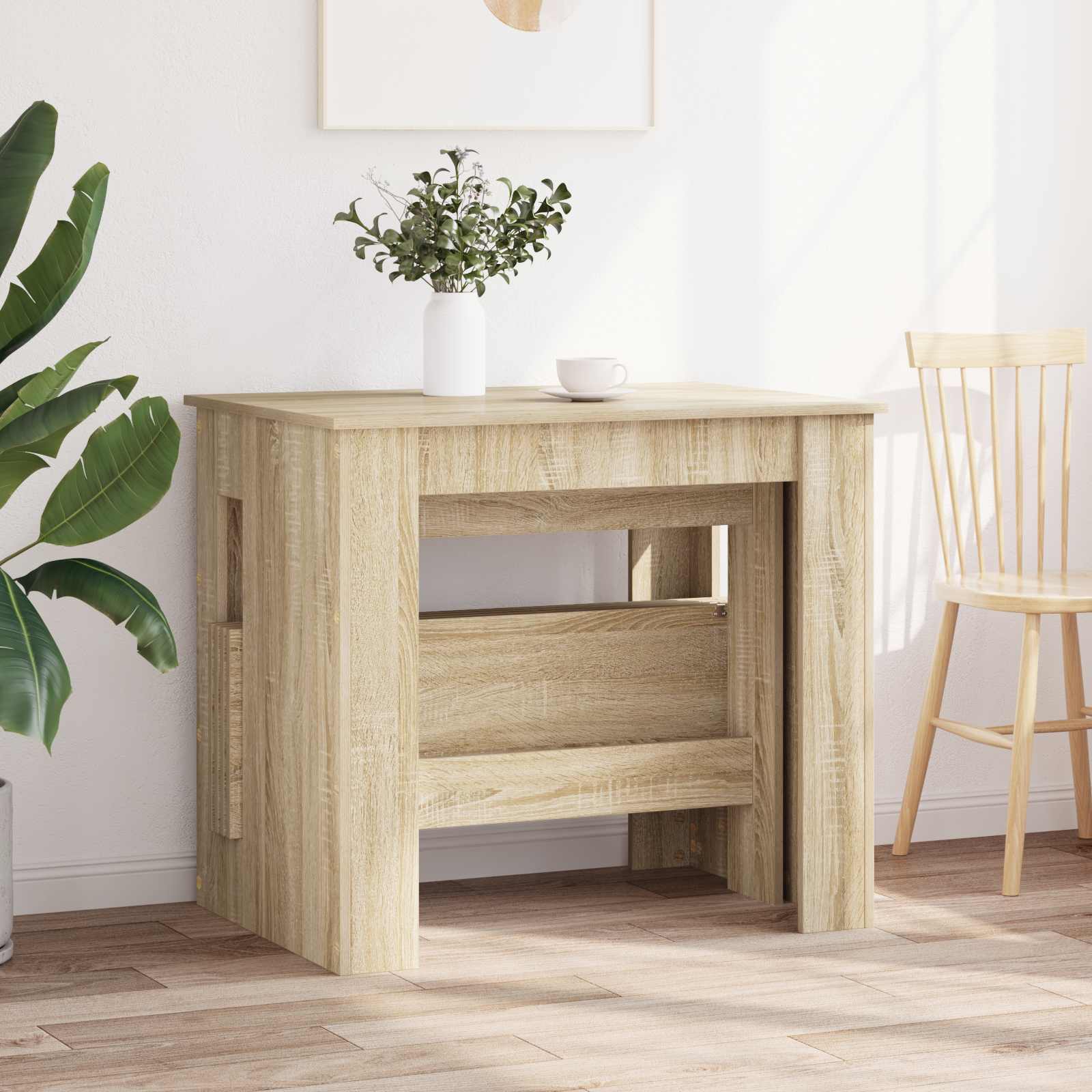 Eettafel 180 x 85 x 75 cm Bewerkt hout Sonoma Eiken Rechthoekig