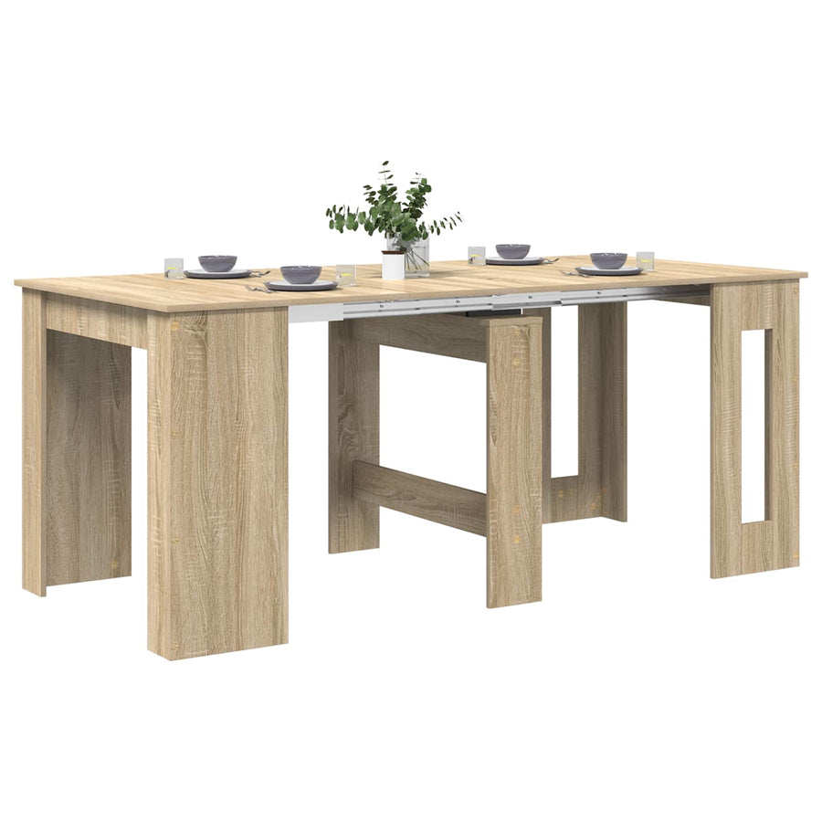 Eettafel 180 x 85 x 75 cm Bewerkt hout Sonoma Eiken Rechthoekig