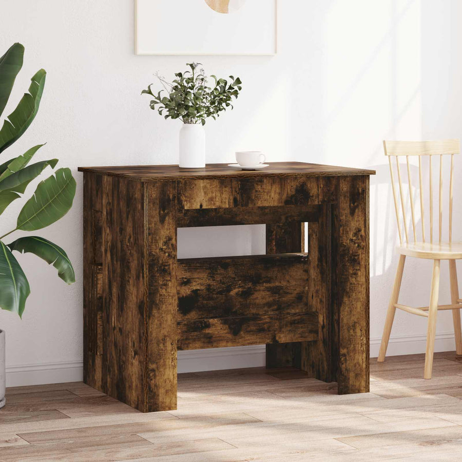Eettafel 180 x 85 x 75 cm Bewerkt hout Gerookt eiken