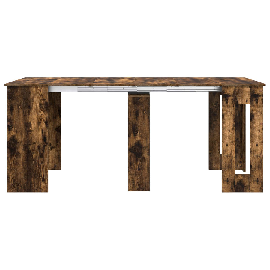 Eettafel 180 x 85 x 75 cm Bewerkt hout Gerookt eiken
