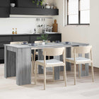 Eettafel 180x85x75 cm uitschuifbaar grijs