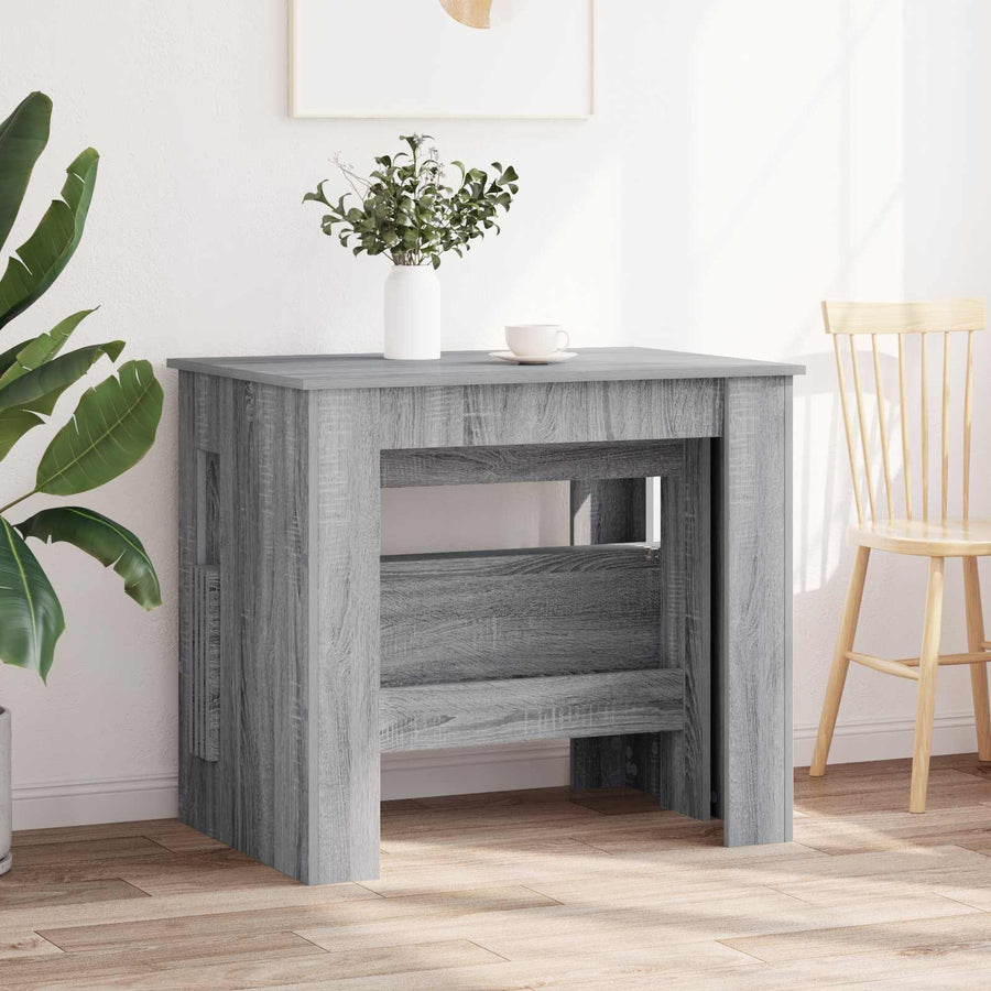 Eettafel 180 x 85 x 75 cm Bewerkt hout Grijs Sonoma Rechthoekig