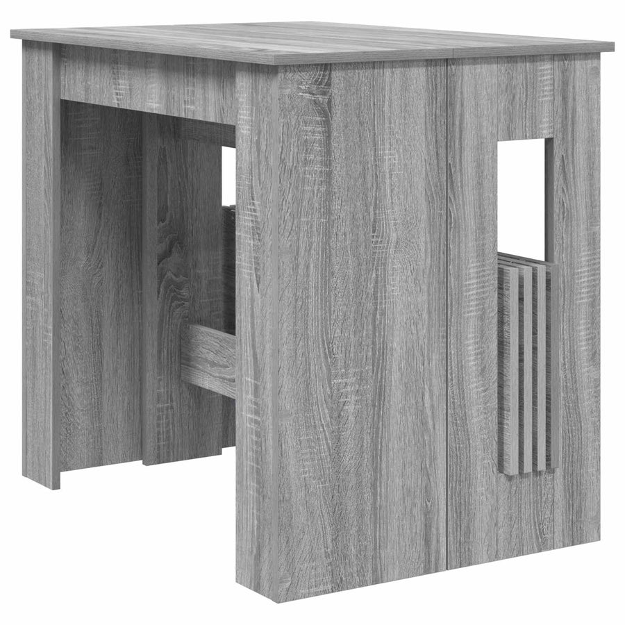 Eettafel 180 x 85 x 75 cm Bewerkt hout Grijs Sonoma Rechthoekig