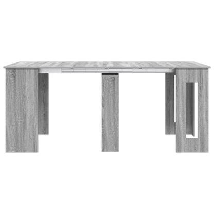 Eettafel 180 x 85 x 75 cm Bewerkt hout Grijs Sonoma Rechthoekig