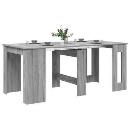 Eettafel 180 x 85 x 75 cm Bewerkt hout Grijs Sonoma Rechthoekig