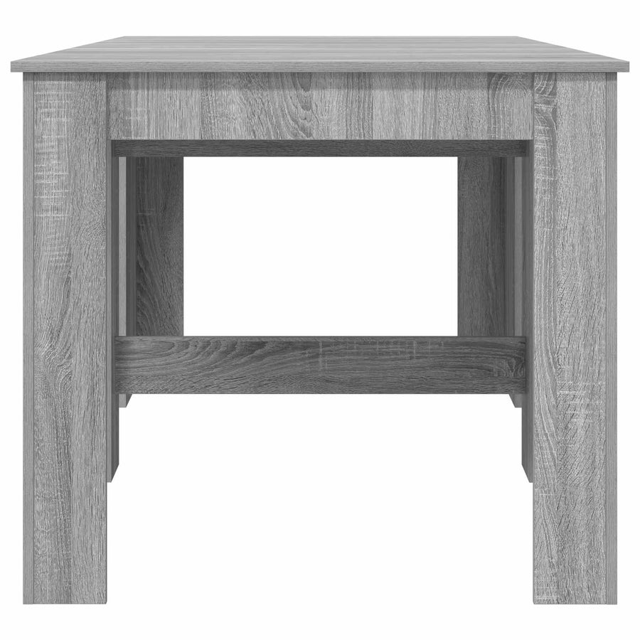 Eettafel 180 x 85 x 75 cm Bewerkt hout Grijs Sonoma Rechthoekig