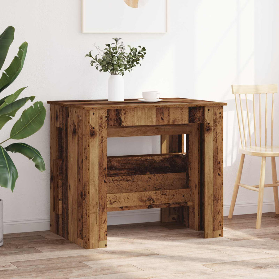Eettafel 180 x 85 x 75 cm Bewerkt hout Oud hout Rechthoekig