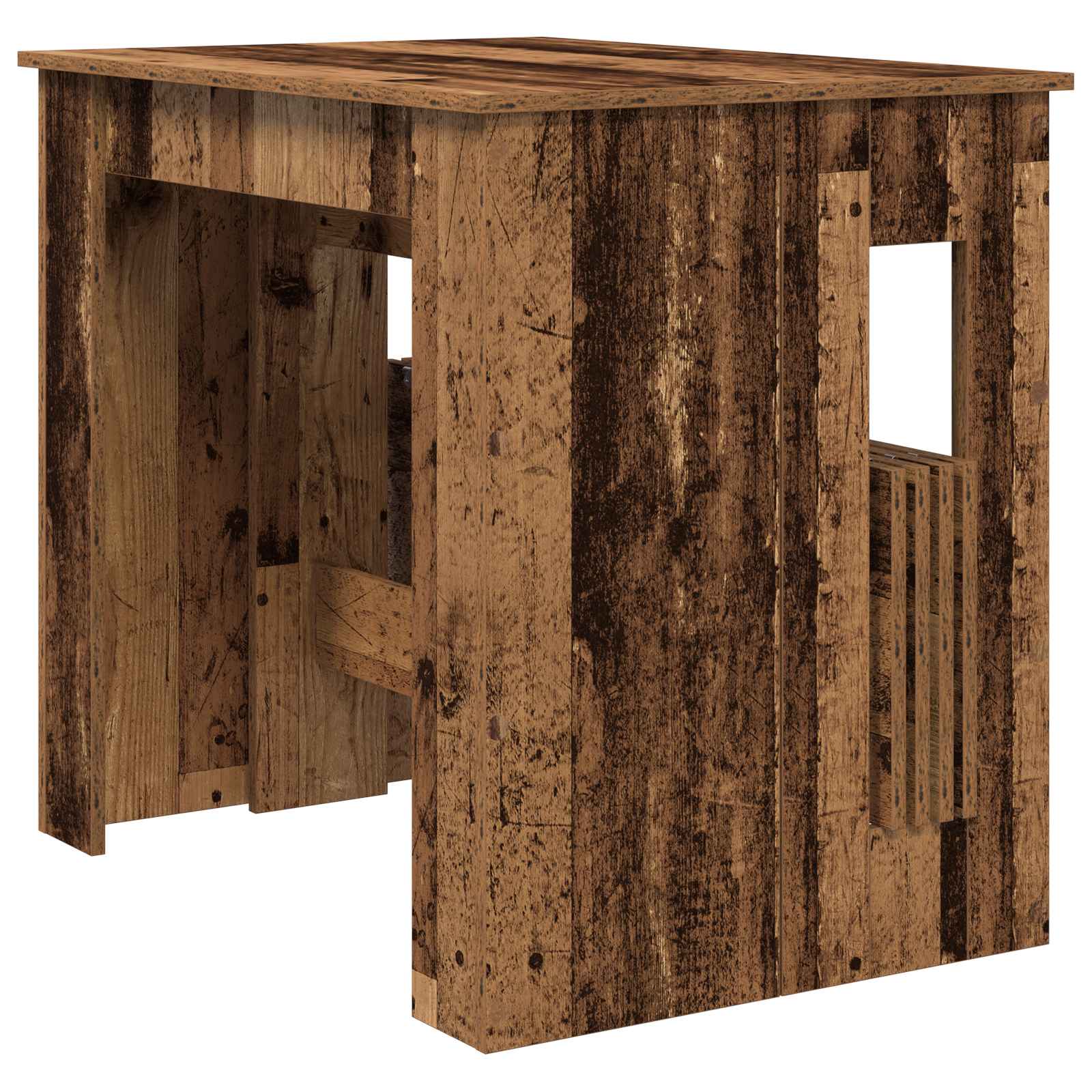 Eettafel 180 x 85 x 75 cm Bewerkt hout Oud hout Rechthoekig
