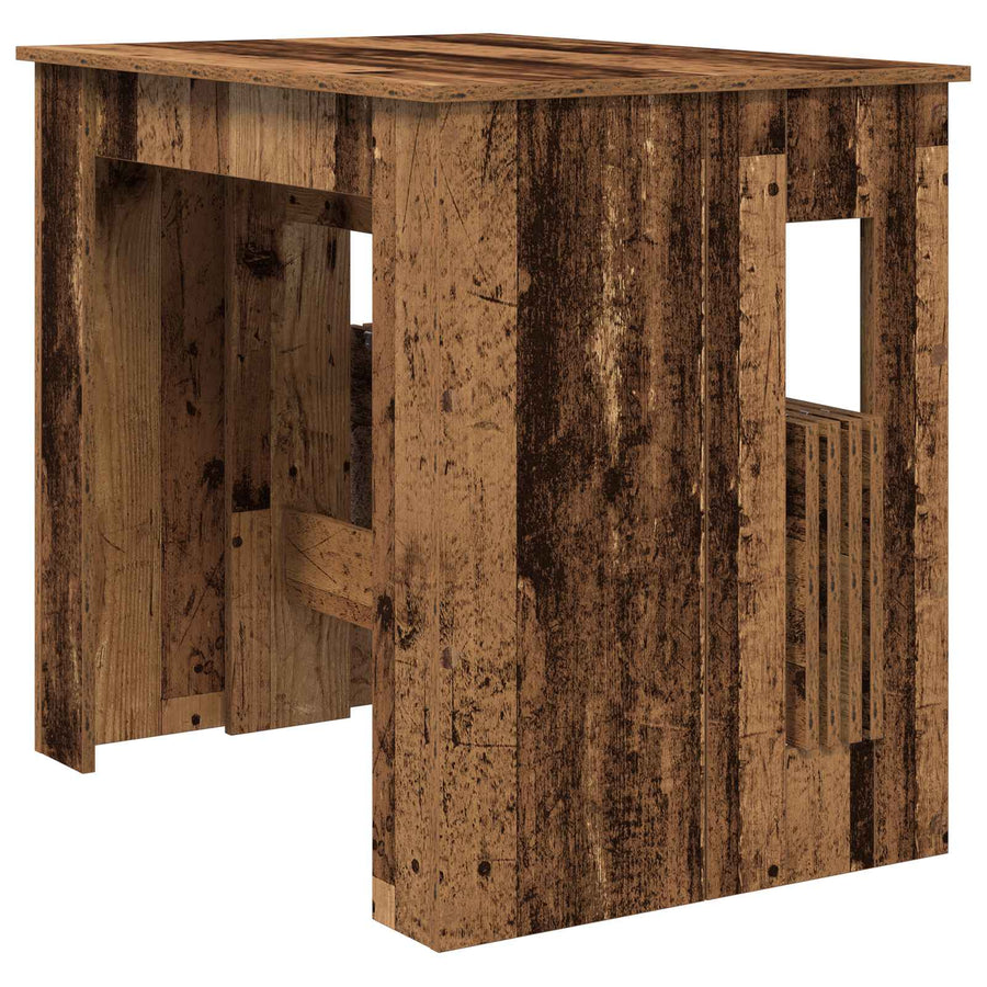 Eettafel 180 x 85 x 75 cm Bewerkt hout Oud hout Rechthoekig