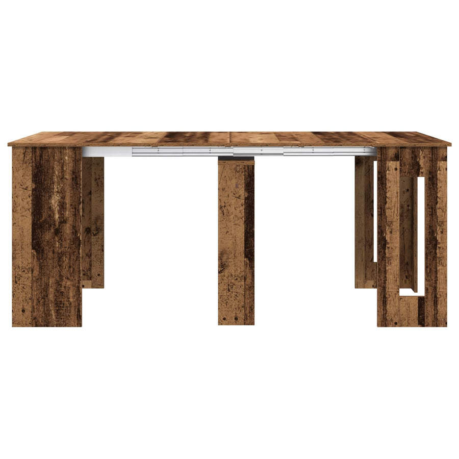 Eettafel 180 x 85 x 75 cm Bewerkt hout Oud hout Rechthoekig