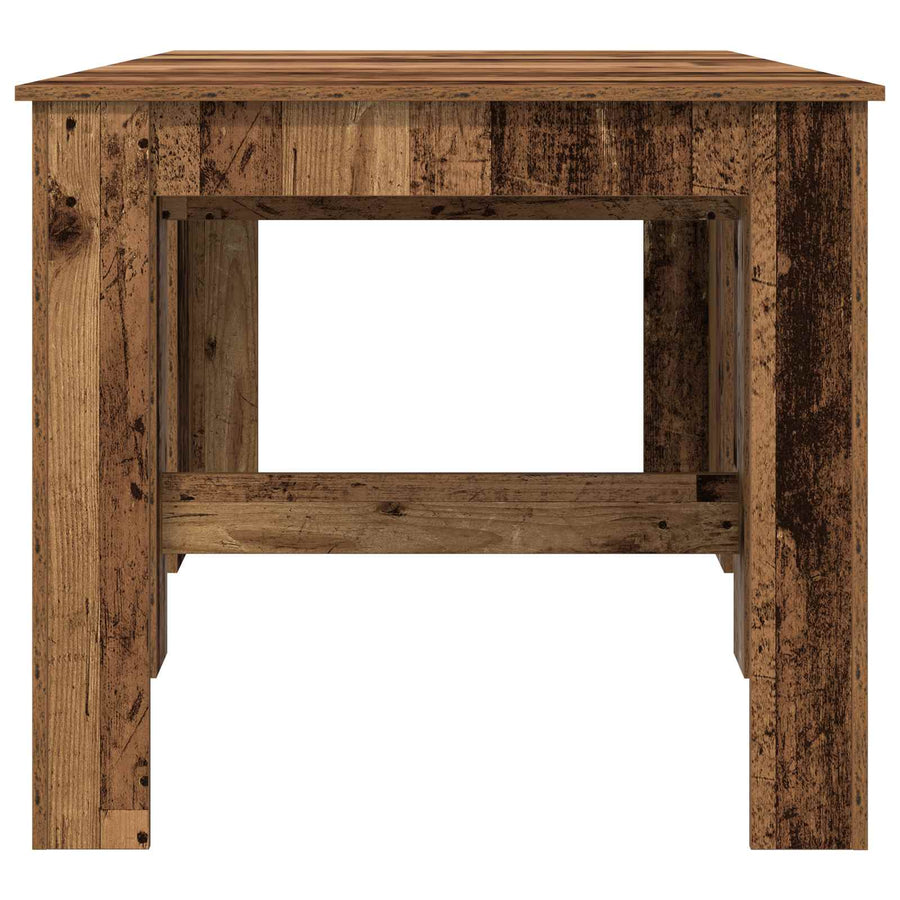 Eettafel 180 x 85 x 75 cm Bewerkt hout Oud hout Rechthoekig