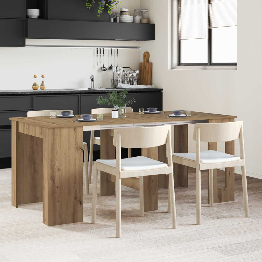 Eettafel 180 x 85 x 75 cm Bewerkt hout Artisanaal eiken