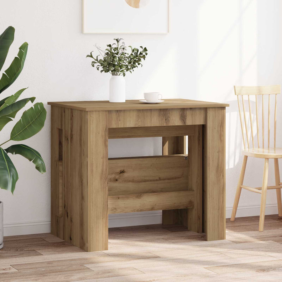 Eettafel 180 x 85 x 75 cm Bewerkt hout Artisanaal eiken