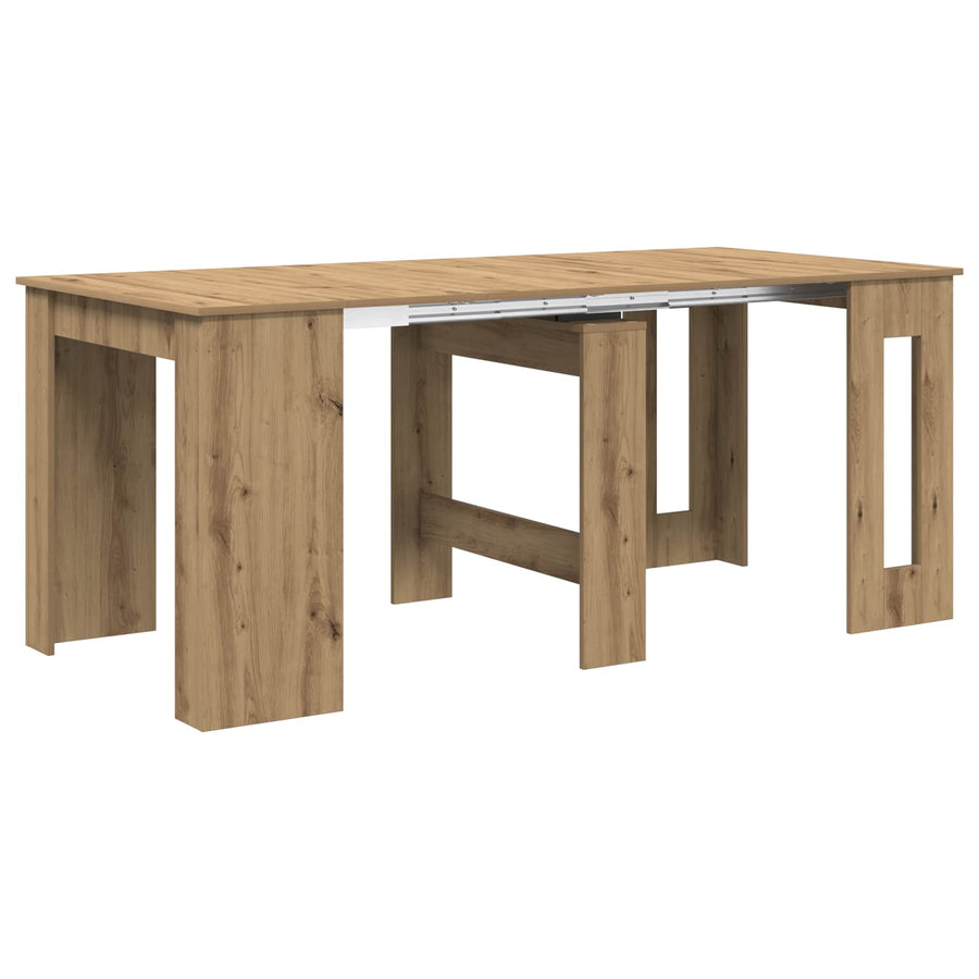 Eettafel 180 x 85 x 75 cm Bewerkt hout Artisanaal eiken