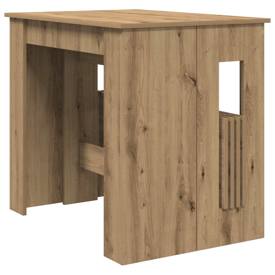 Eettafel 180 x 85 x 75 cm Bewerkt hout Artisanaal eiken