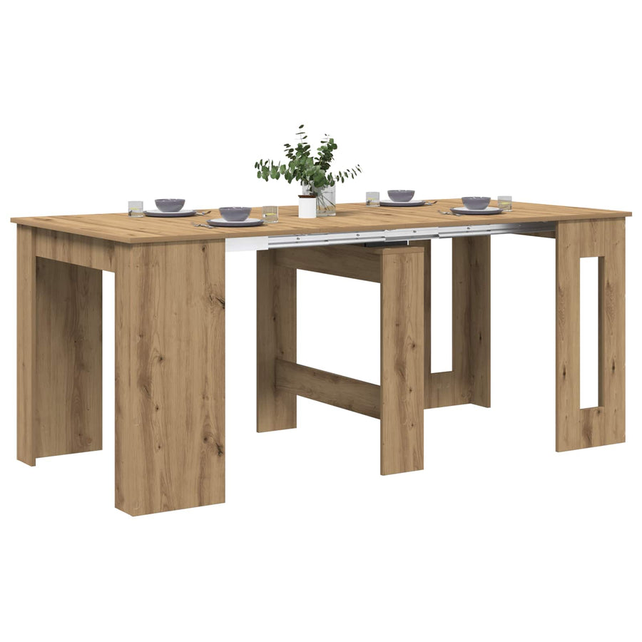 Eettafel 180 x 85 x 75 cm Bewerkt hout Artisanaal eiken