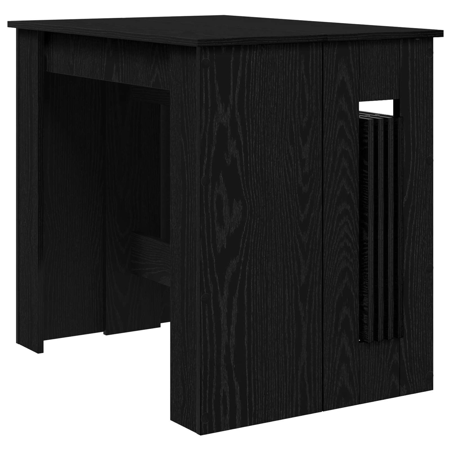 Eettafel 240 x 85 x 75 cm Bewerkt hout Zwart eiken Rechthoekig