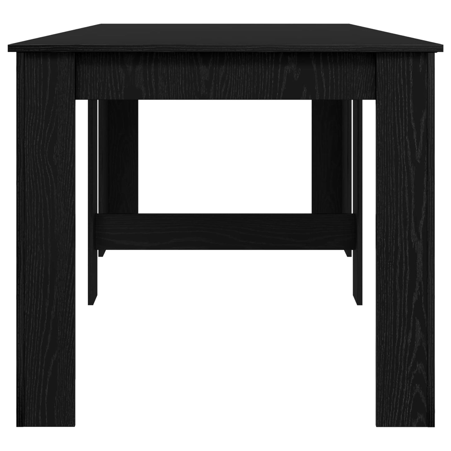 Eettafel 240 x 85 x 75 cm Bewerkt hout Zwart eiken Rechthoekig