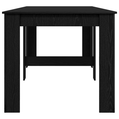 Eettafel 240 x 85 x 75 cm Bewerkt hout Zwart eiken Rechthoekig
