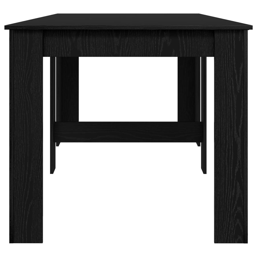Eettafel 240 x 85 x 75 cm Bewerkt hout Zwart eiken Rechthoekig
