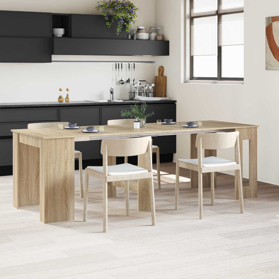 Eettafel 240 x 85 x 75 cm Bewerkt hout Sonoma Eiken Rechthoekig