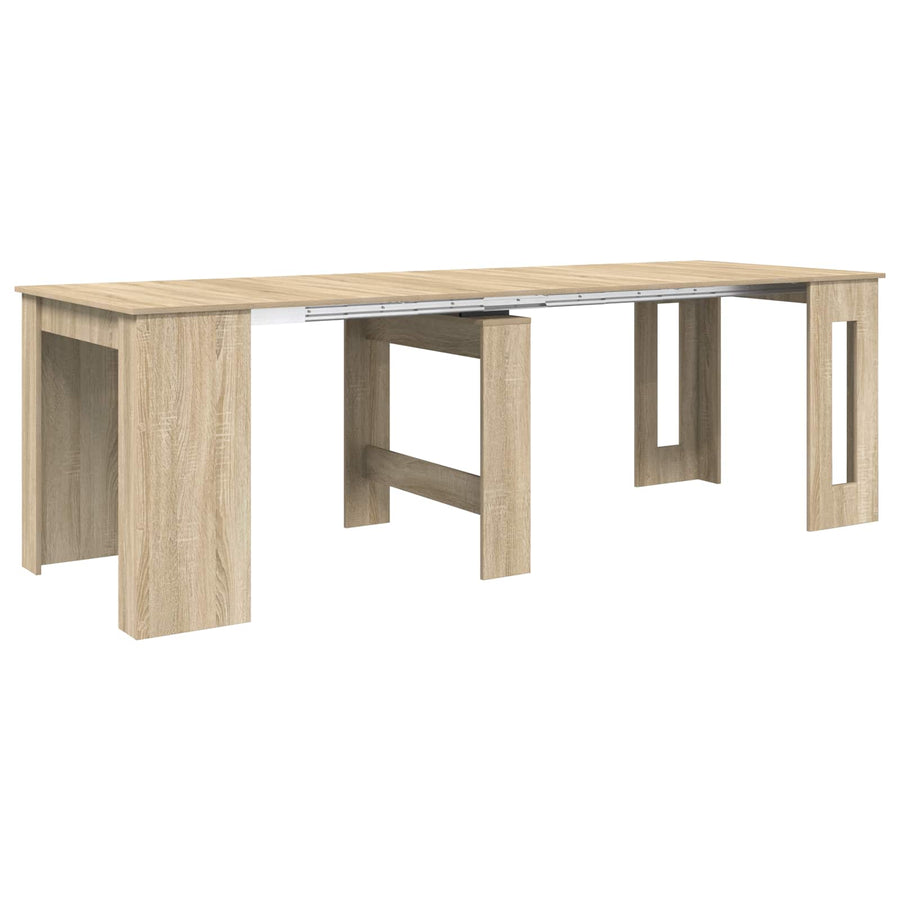 Eettafel 240 x 85 x 75 cm Bewerkt hout Sonoma Eiken Rechthoekig