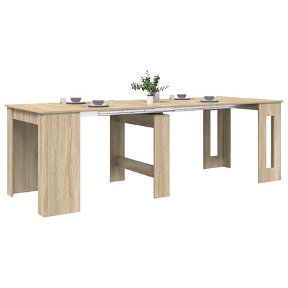 Eettafel 240 x 85 x 75 cm Bewerkt hout Sonoma Eiken Rechthoekig