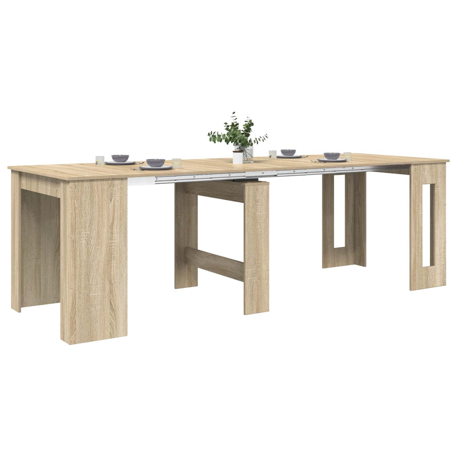 Eettafel 240 x 85 x 75 cm Bewerkt hout Sonoma Eiken Rechthoekig