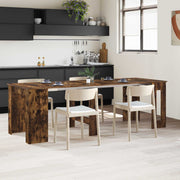 Eettafel 240x85x75 cm bewerkt hout gerookt eiken uitschuifbaar