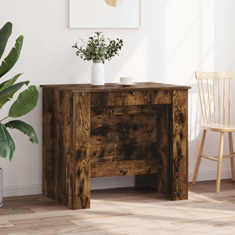Eettafel 240 x 85 x 75 cm Bewerkt hout Gerookt eiken