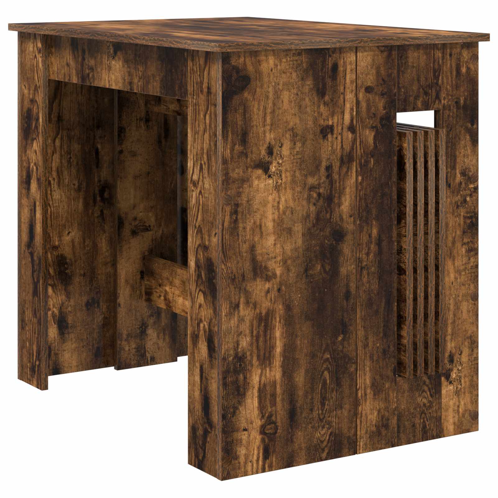 Eettafel 240 x 85 x 75 cm Bewerkt hout Gerookt eiken