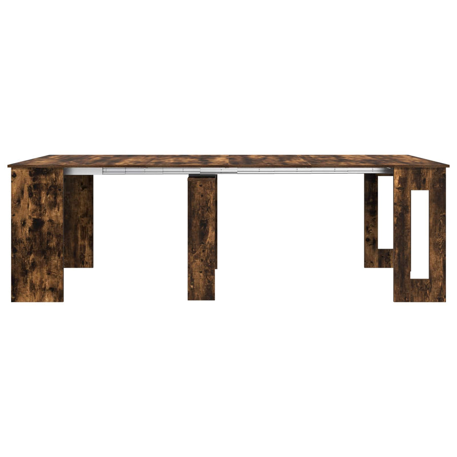 Eettafel 240 x 85 x 75 cm Bewerkt hout Gerookt eiken