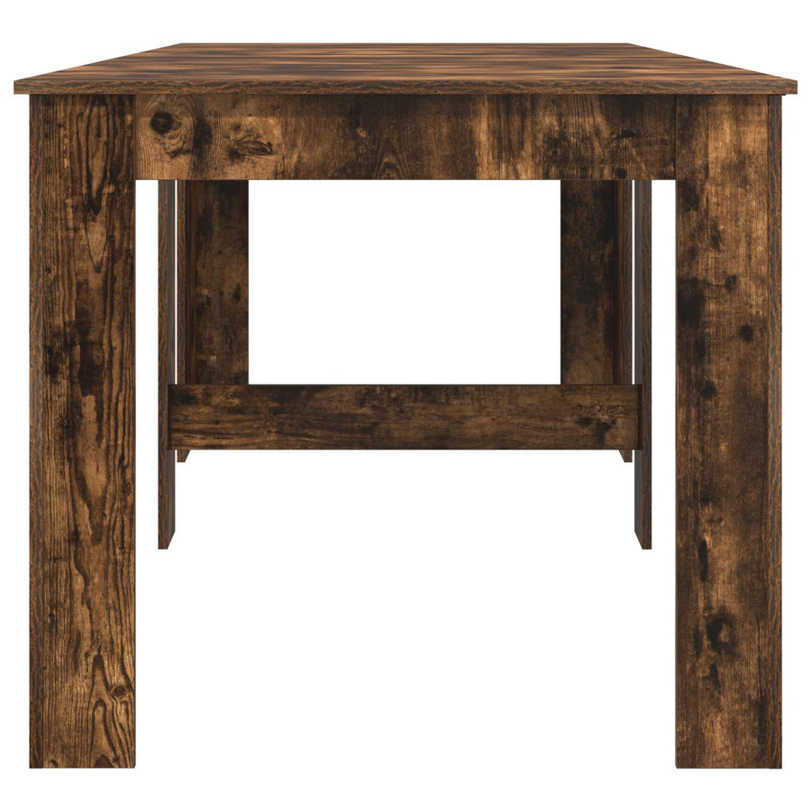 Eettafel 240 x 85 x 75 cm Bewerkt hout Gerookt eiken
