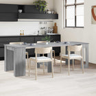 Eettafel 240x85x75 cm grijs Sonoma bewerkt hout