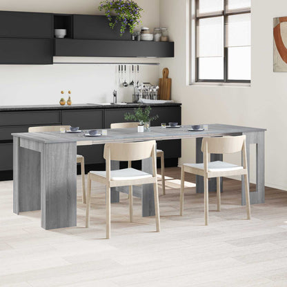 Eettafel 240 x 85 x 75 cm Bewerkt hout Grijs Sonoma Rechthoekig