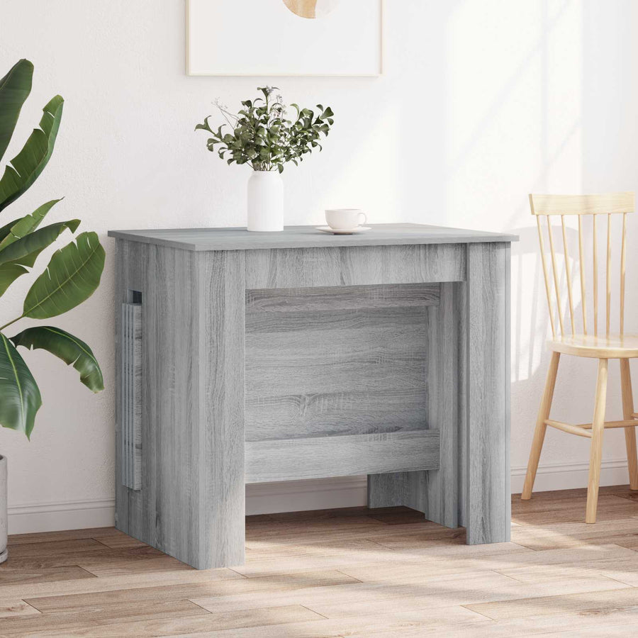 Eettafel 240 x 85 x 75 cm Bewerkt hout Grijs Sonoma Rechthoekig