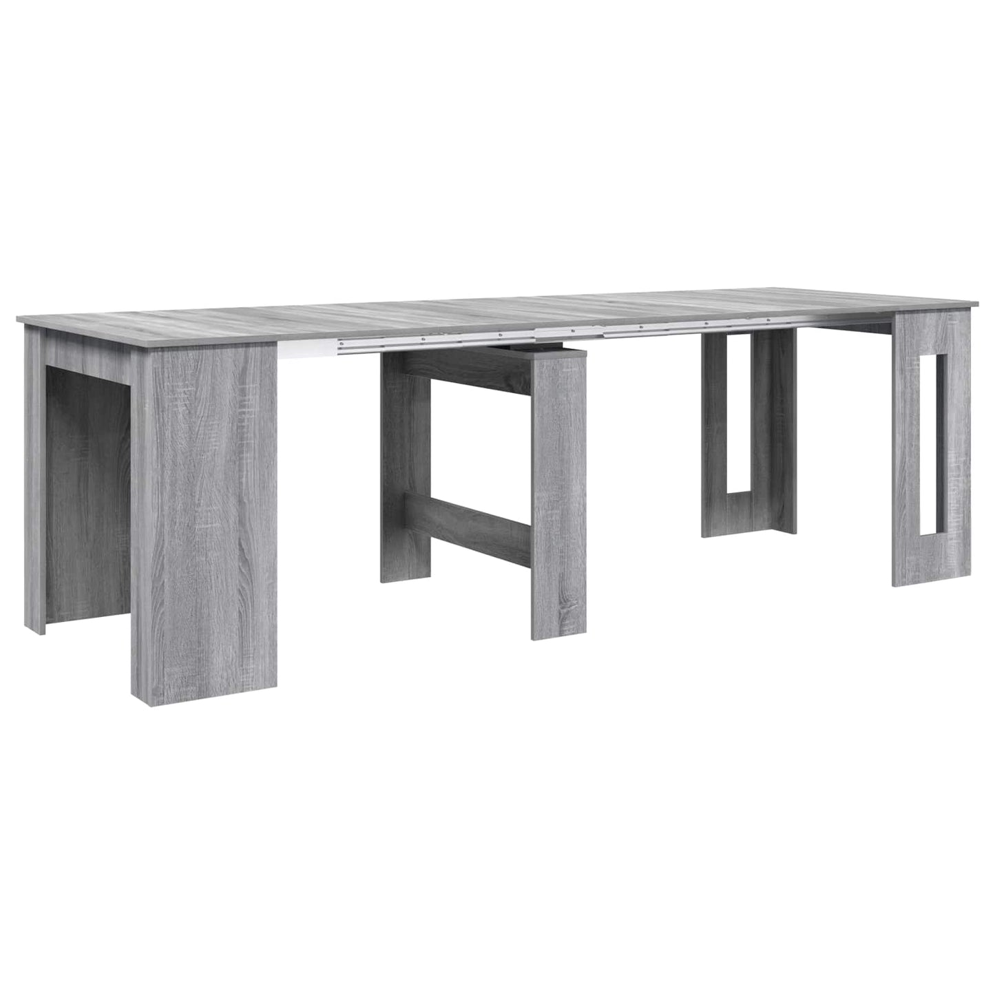 Eettafel 240 x 85 x 75 cm Bewerkt hout Grijs Sonoma Rechthoekig