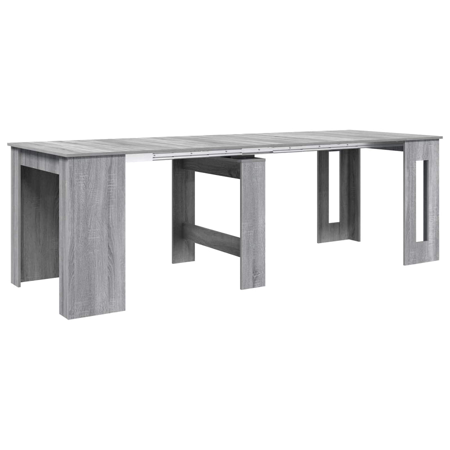 Eettafel 240 x 85 x 75 cm Bewerkt hout Grijs Sonoma Rechthoekig