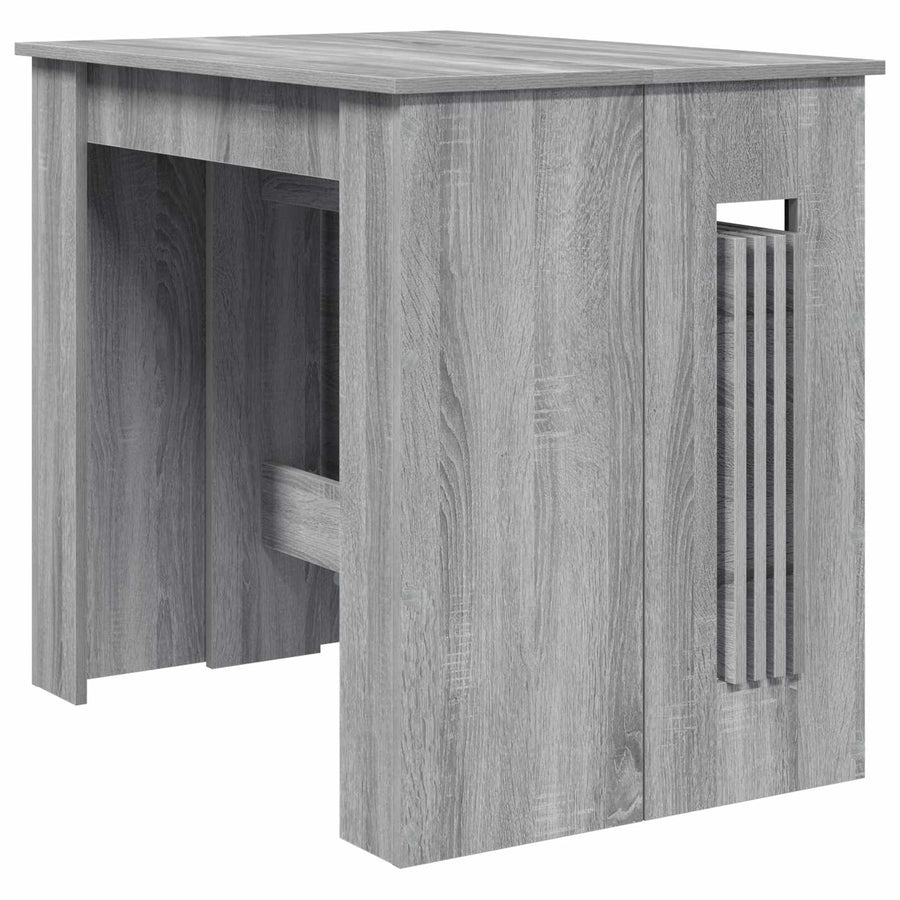 Eettafel 240 x 85 x 75 cm Bewerkt hout Grijs Sonoma Rechthoekig