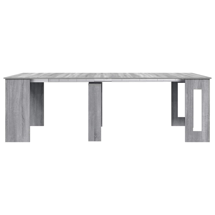 Eettafel 240 x 85 x 75 cm Bewerkt hout Grijs Sonoma Rechthoekig