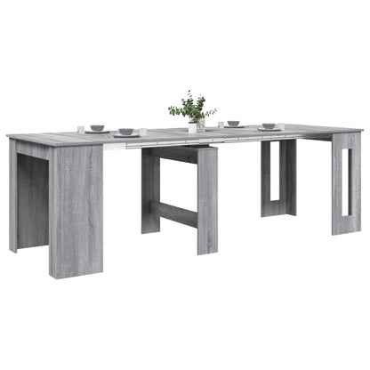 Eettafel 240 x 85 x 75 cm Bewerkt hout Grijs Sonoma Rechthoekig