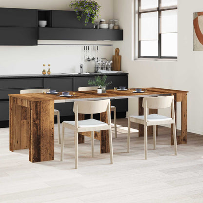Eettafel 240 x 85 x 75 cm Bewerkt hout Oud hout Rechthoekig