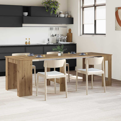 Eettafel 240 x 85 x 75 cm Bewerkt hout Artisanaal eiken