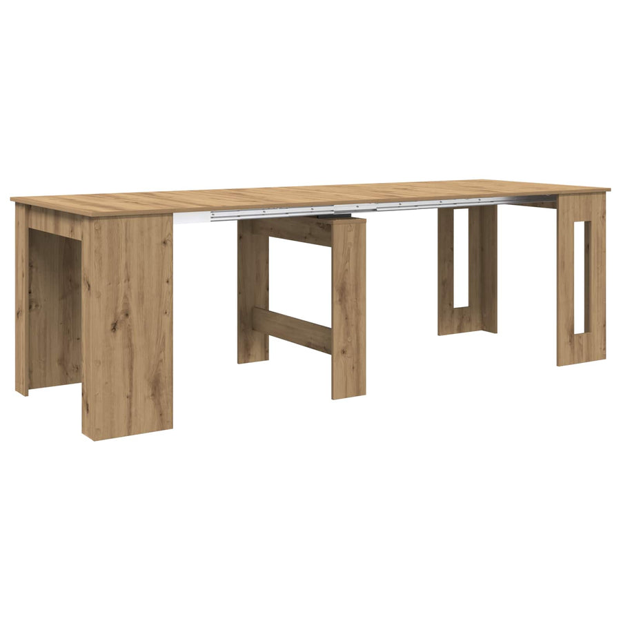 Eettafel 240 x 85 x 75 cm Bewerkt hout Artisanaal eiken