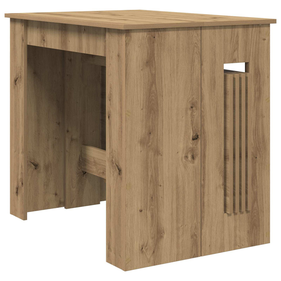 Eettafel 240 x 85 x 75 cm Bewerkt hout Artisanaal eiken
