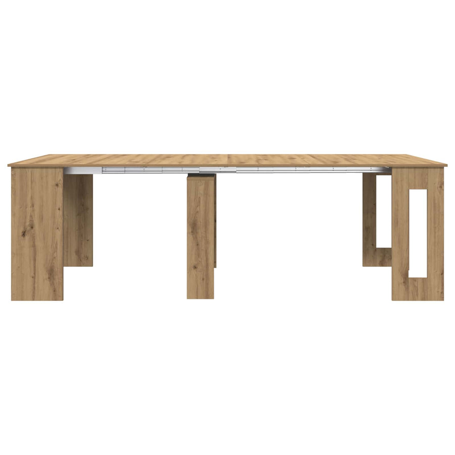 Eettafel 240 x 85 x 75 cm Bewerkt hout Artisanaal eiken